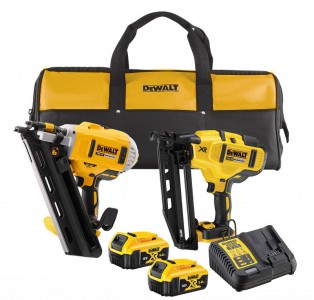 Dewalt DCK2046P2 TWIN KIT - 18V XR 1st Fix Framing Nailer, 2nd Fix Nailer, 2 x 5.0Ah Batteries, Charger & Carry Bag £629.00